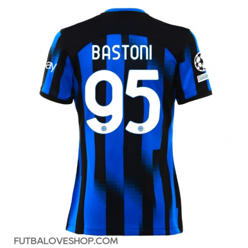 Dres Inter Milan Alessandro Bastoni #95 Domáci pre Ženy 2023-24 Krátky Rukáv